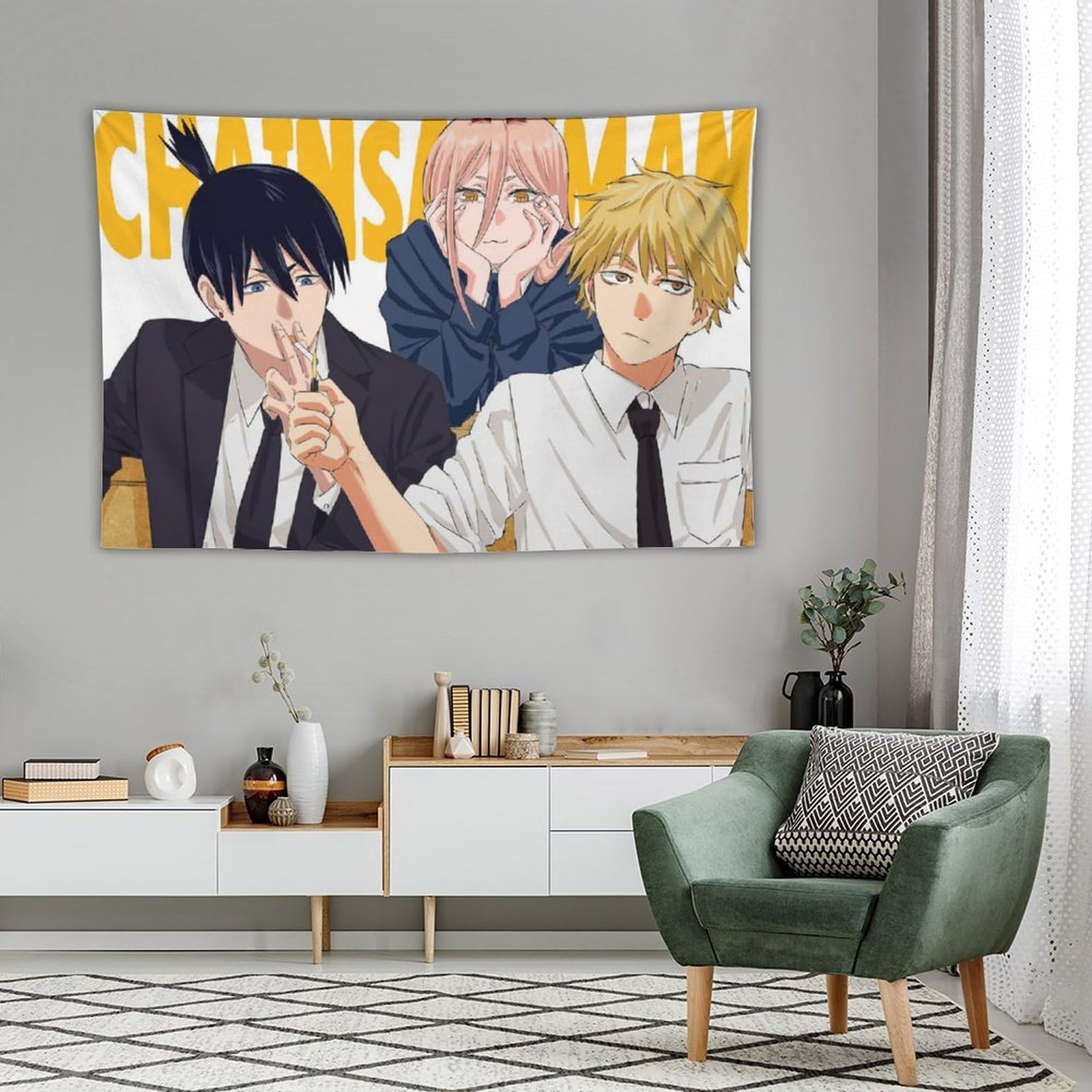 Amazon.co.jp: タペストリー チェンソーマン パワー 早川アキ アニメ
